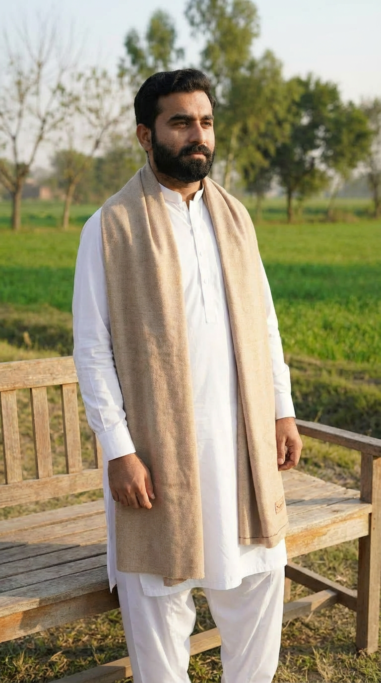 Plain Lite Brown Shawl for Men – Sayanies